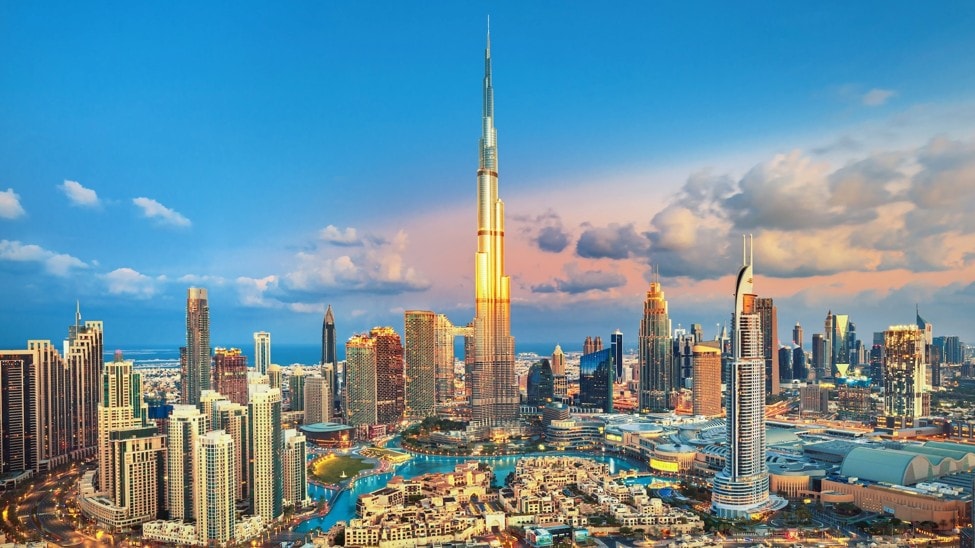 Dubai skyline with Burj Khalifa